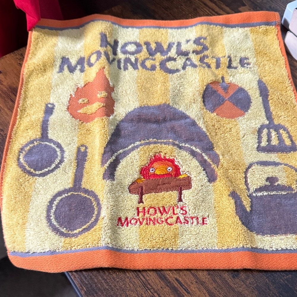 Howl's Moving Castle Kitchen Towel -  from Tokyo Embroidered Calcifer